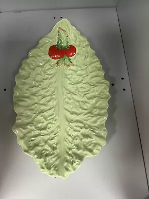 Buy Majolica Carlton Ware England Australian Design Cabbage Lettuce Leaf Plate • 18£