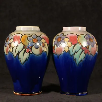 Buy Vintage 1920’s-30’s Pair Of Royal Doulton 9178 Vases Hand Painted By Ada Tosen • 75£