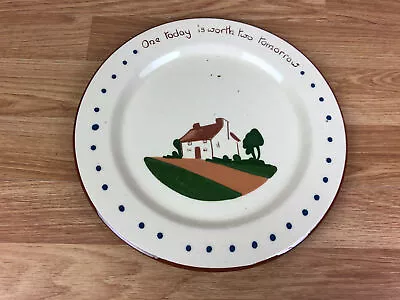 Buy Dartmouth Pottery  One Today Is Worth Two Tomorrow  Cottage Ware Plate  • 11.69£