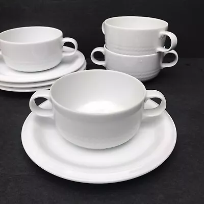 Buy Thomas Germany Porcelain Cream Soup Bowl With Handles And Under Plate Set Of 4 • 62.43£