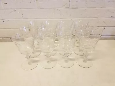 Buy Vintage Crystal Glass Set Of 12 Clear Decorative Goblets • 312.24£
