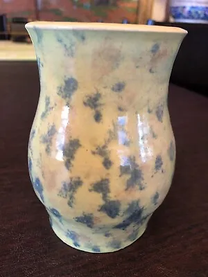 Buy Lovely 5.125” Hand Thrown Vintage Spongeware Stoneware Vase • 25.57£