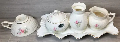 Buy DONEGAL Parian China ‘Mystical Rose’job  Lot Of 4 Pieces And Free Large Dish • 24£