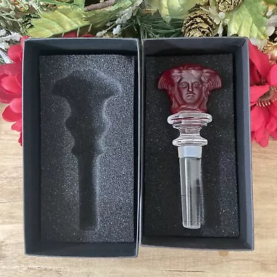 Buy Rosenthal Versace Medusa Wine Bottle Stopper Red Frosted Crystal W Box 5” • 143.86£
