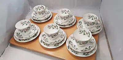 Buy Crown Staffordshire Tea Set, Christmas Rose, X6 Tea Cups, Saucers & Side Plates • 129.99£
