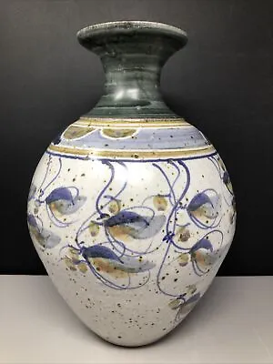 Buy Andrew Hague @ Askrigg Studio Large Decorated Stoneware Vase / Table Lamp #1234 • 75£