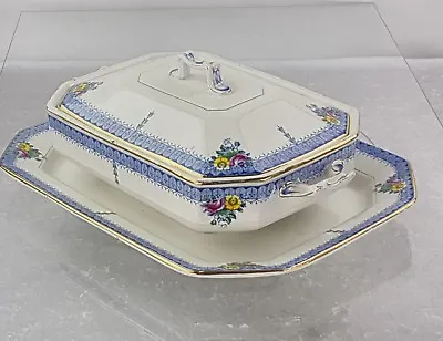 Buy Antique British Anchor Pottery Lidded Tureen Vegetable Serving Dish & Platter  • 74.95£