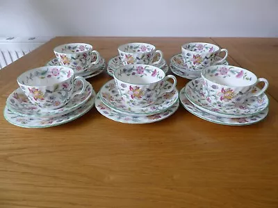 Buy 6 Minton Haddon Hall Trios - Cups Saucers Plates - Some Seconds • 50£