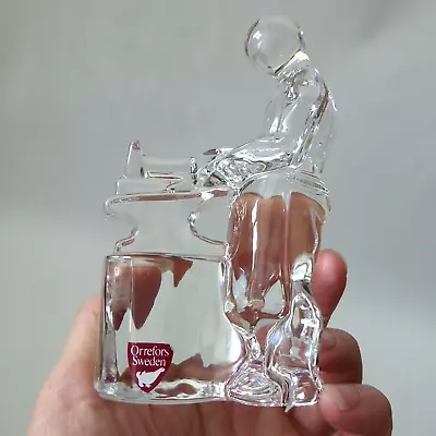 Buy Orrefors Crystal Art Glass Blacksmith Metal Worker Figurine Olle Alberius Statue • 23£