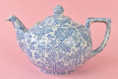 Buy Burleigh Burgess & Leigh Burgess Chintz Blue Floral One Cup Teapot  Unused • 24.99£