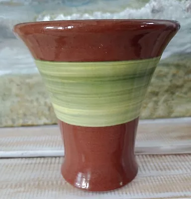 Buy Signed Holkham Pottery Hand Made Small Vase Green Signed Incised • 12£