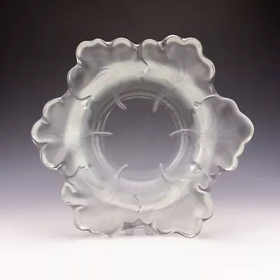 Buy Antique Lalique France - Capucines Leaf Pattern Frosted Glass Dish - Art Deco • 3.20£