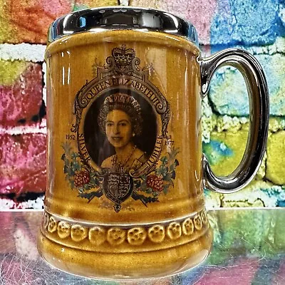 Buy Queen Elizabeth II Silver Jubilee Lord Nelson Pottery Mug H.M.S. BELFAST England • 33.18£