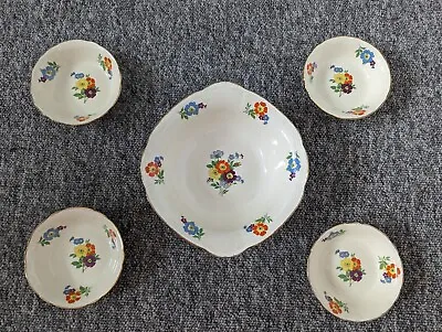 Buy Pretty Alfred Meakin 1930s Floral Dessert Bowl Set - 5 Items • 3£