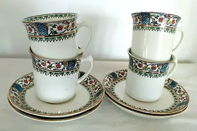 Buy 4 X Vintage Sutherland Art China Tea/Coffee Cups And Saucers  Art Nouveau C 1912 • 9.99£