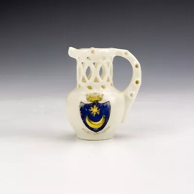 Buy Vintage Fairy Ware Crested China - Portsmouth Crest - Miniature Puzzle Jug • 3.99£