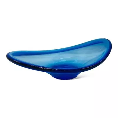 Buy VTG MCM Hand Blown Cobalt Blue Glass Trinket Dish Bowl Catchall Danish Atomic  • 50.04£