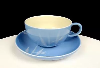 Buy Winfield Porcelain Blue Pacific Pattern Vintage 2 1/4  Cup & Saucer Set 1950s • 14.46£