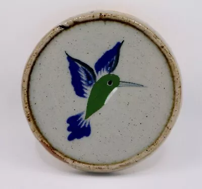 Buy Mexican Pottery Hummingbird Wall Hanging/Coaster - Signed • 7.67£