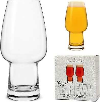 Buy Vintage Dartington Craft Beer Lager IPA Stout Pale Ale Pint Glass Gift Set 500ml • 14.99£