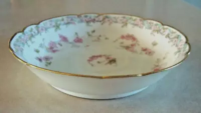 Buy HAVILAND & CO Limoges 5  BOWL With Pink Blossoms Blue Ribbons And Gold Trim • 7.56£