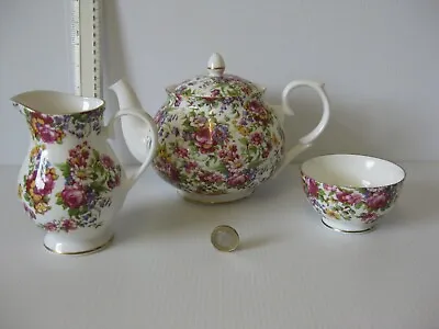 Buy Rare Vintage Marks And Spencer Made In England  Chintz Teapot Jug Bowl • 49.99£