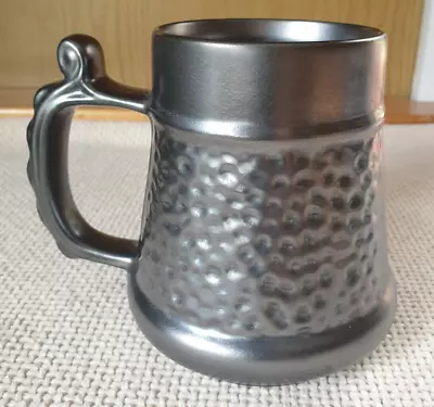 Buy Vintage Prinknash Abbey Pottery England Mug /  Tankard Gun Metal Grey Glaze • 9.99£