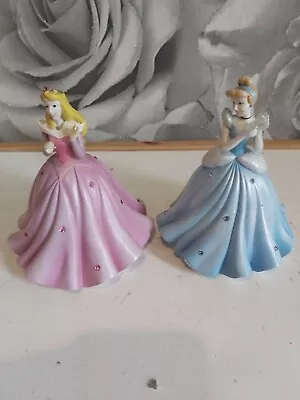 Buy Disney Figurines Princess X2 Trinket Box Cinderella Aurora • 29.99£