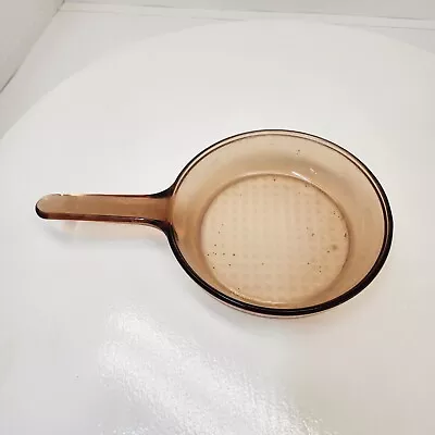 Buy Visions Corning Ware Pyrex Amber Glass Cookware 7  Fry Pan Waffle Bottom France • 9.64£