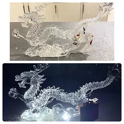 Buy Luxe Chinese 'Year Of The Dragon' 2024 Light Up Ornament Large Crystal Perspex • 69.99£