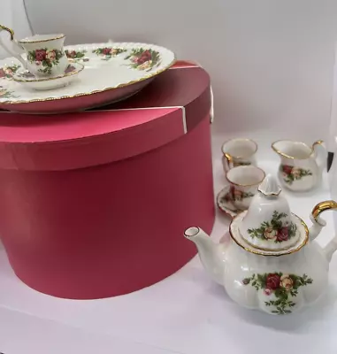 Buy Play Royal Albert Old Country Roses Childs Tea Set Le Petite Mini 9 Pc Teapot • 96.37£