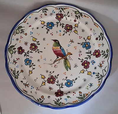 Buy Spanish Ceramic Wall Hanging Plate, Bird And Florals, Platart SL • 16.95£