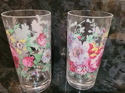 Buy M&S Plastic Flower Drinking Glasses X Two • 10£