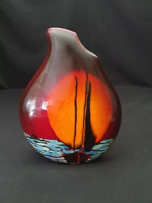 Buy Anita Harris Studio “Coming Home” Teardrop Vase Signed AH, 22cm Tall Perfect. • 59.50£
