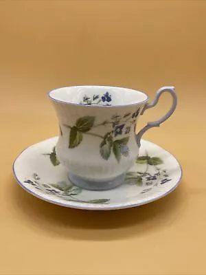 Buy Beautiful Vintage Rosina China Co. Queens Blue Flower Pattern Cup & Saucer • 15.29£