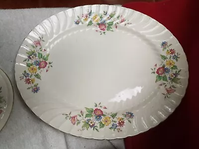 Buy Burleigh Ware Floral Serving Plate • 5.99£