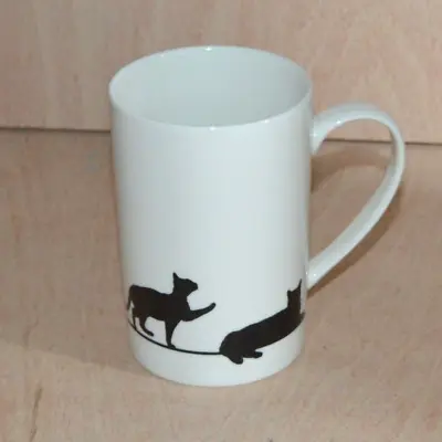 Buy Tesco Black Cats Mug Porcelain Four Happy Black Felines! Cat Noir • 6.50£