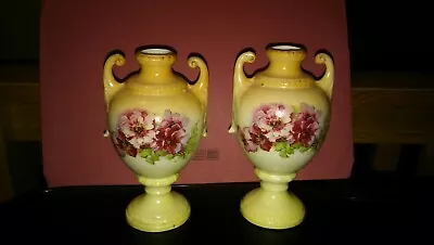 Buy Pair Of Austrian Miniature Pottery Vases. 6 Inches High (15cm). Possibly Antique • 16.25£