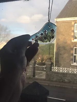 Buy Fused Glass Poppy Fields Bird Suncatcher. Handmade • 7£