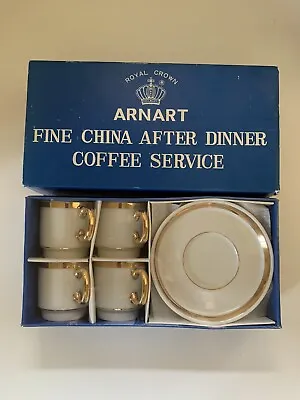 Buy Vintage Royal Crown Arnart Fine China After Dinner Coffee Service Set NEW • 70.88£