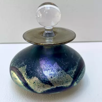 Buy Vintage Isle Of Wight Studio Alum Bay Iridescent Art Glass Perfume Bottle Vgc • 35.99£