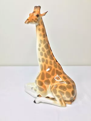 Buy Vintage Russian Imperial Lomonsov Porcelain Giraffe Seated 12  Tall USSR • 85.24£