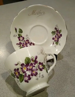 Buy Fine BONE CHINA TEA CUP AND SAUCER Duchess Violetta #376, Made In England • 7.69£