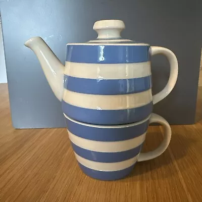 Buy T.G. Green Cornish Ware Tea For One , Blue And White • 5£