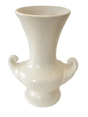 Buy Vintage Rumrill Pottery Vase  Cream Color 9 Inches High Curled Sides Stamped  • 23.62£
