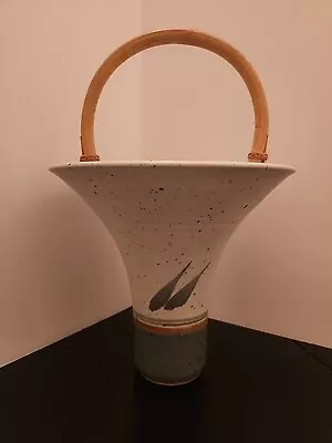 Buy Vintage Deborah Vestweber Studio Art Pottery Earthworks Ikebana Vase Basket • 48.10£