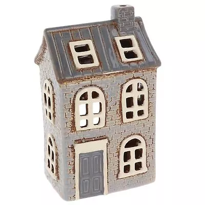 Buy Village Pottery Ceramic Tealight Holder Brick Houses Grey Neutral Collection • 23.99£