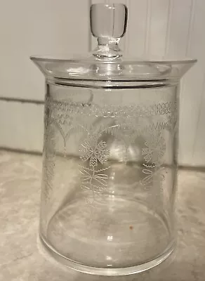 Buy Vintage Glass Etched Sugar Jelly Jar • 14.22£