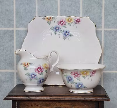 Buy Tuscan China Jug Bowl Plate Set Vintage English Pink Porcelain • 49£