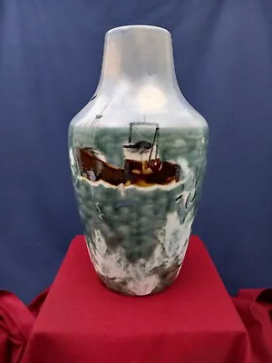 Buy Cobridge Stoneware 'Gull Rock' Vase. • 160£